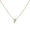 Haus Of Brilliance 10k Gold Diamond Accent "a-z" Initial Bubble Pendant Necklace In Gold