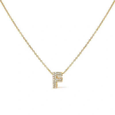 Haus Of Brilliance 10k Gold Diamond Accent "a-z" Initial Bubble Pendant Necklace