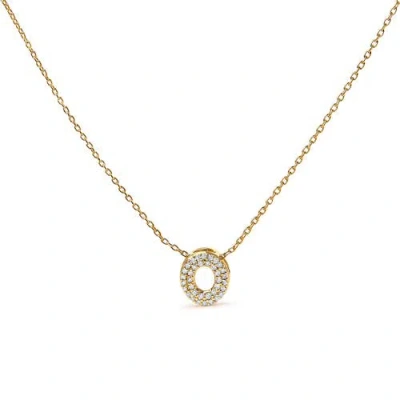 Haus Of Brilliance 10k Gold Diamond Accent "a-z" Initial Bubble Pendant Necklace