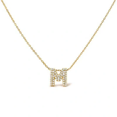 Haus Of Brilliance 10k Gold Diamond Accent "a-z" Initial Bubble Pendant Necklace