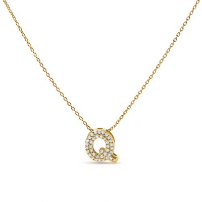 Haus Of Brilliance 10k Gold Diamond Accent "a-z" Initial Bubble Pendant Necklace