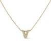 Haus Of Brilliance 10k Gold Diamond Accent "a-z" Initial Bubble Pendant Necklace In Gold