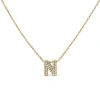 Haus Of Brilliance 10k Gold Diamond Accent "a-z" Initial Bubble Pendant Necklace In Gold