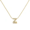 Haus Of Brilliance 10k Gold Diamond Accent "a-z" Initial Bubble Pendant Necklace In Gold