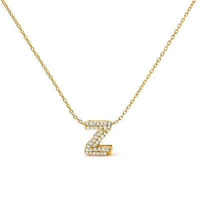Haus Of Brilliance 10k Gold Diamond Accent "a-z" Initial Bubble Pendant Necklace