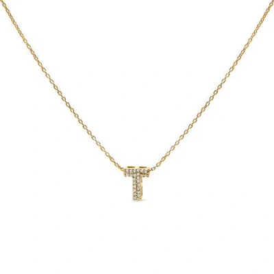 Haus Of Brilliance 10k Gold Diamond Accent "a-z" Initial Bubble Pendant Necklace