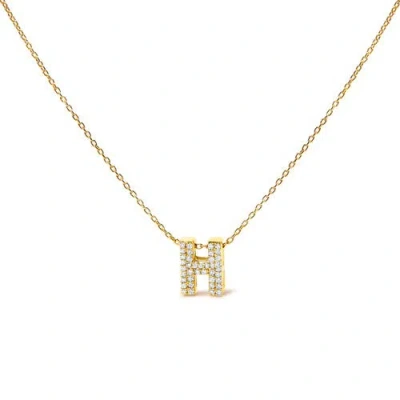 Haus Of Brilliance 10k Gold Diamond Accent "a-z" Initial Bubble Pendant Necklace
