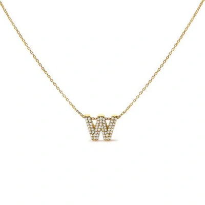 Haus Of Brilliance 10k Gold Diamond Accent "a-z" Initial Bubble Pendant Necklace