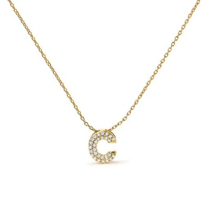 Haus Of Brilliance 10k Gold Diamond Accent "a-z" Initial Bubble Pendant Necklace