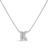 Haus Of Brilliance 10k Gold Diamond Accent "a-z" Initial Bubble Pendant Necklace In Silver