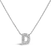 Haus Of Brilliance 10k Gold Diamond Accent "a-z" Initial Bubble Pendant Necklace In Silver