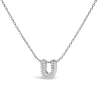 Haus Of Brilliance 10k Gold Diamond Accent "a-z" Initial Bubble Pendant Necklace In Silver