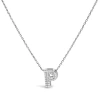 Haus Of Brilliance 10k Gold Diamond Accent "a-z" Initial Bubble Pendant Necklace In Silver