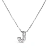 Haus Of Brilliance 10k Gold Diamond Accent "a-z" Initial Bubble Pendant Necklace In Silver