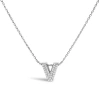 Haus Of Brilliance 10k Gold Diamond Accent "a-z" Initial Bubble Pendant Necklace In Silver