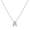 Haus Of Brilliance 10k Gold Diamond Accent "a-z" Initial Bubble Pendant Necklace In Silver