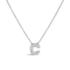 Haus Of Brilliance 10k Gold Diamond Accent "a-z" Initial Bubble Pendant Necklace In Silver