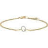Haus Of Brilliance 10k Gold Diamond Accent "a-z" Initial Charm And Link Bracelet In Gold