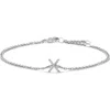 Haus Of Brilliance 10k Gold Diamond Accent "a-z" Initial Charm And Link Bracelet In Silver