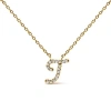 Haus Of Brilliance 10k Gold Diamond Accent  A-z Initial Script Style Pendant Necklace In Gold