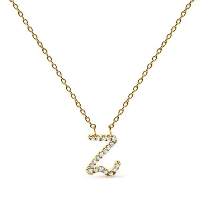 Haus Of Brilliance 10k Gold Diamond Accent  A-z Initial Script Style Pendant Necklace