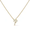 Haus Of Brilliance 10k Gold Diamond Accent  A-z Initial Script Style Pendant Necklace
