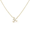 Haus Of Brilliance 10k Gold Diamond Accent  A-z Initial Script Style Pendant Necklace