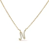 Haus Of Brilliance 10k Gold Diamond Accent  A-z Initial Script Style Pendant Necklace