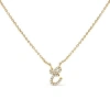 Haus Of Brilliance 10k Gold Diamond Accent  A-z Initial Script Style Pendant Necklace