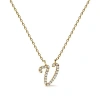 Haus Of Brilliance 10k Gold Diamond Accent  A-z Initial Script Style Pendant Necklace