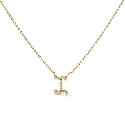 Haus Of Brilliance 10k Gold Diamond Accent A-z Initial Script Style Pendant Necklace