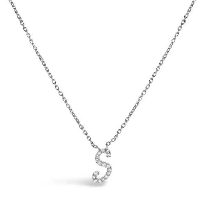 Haus Of Brilliance 10k Gold Diamond Accent  A-z Initial Script Style Pendant Necklace In Metallic