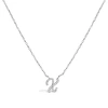 Haus Of Brilliance 10k Gold Diamond Accent  A-z Initial Script Style Pendant Necklace In Metallic
