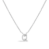 Haus Of Brilliance 10k Gold Diamond Accent  A-z Initial Script Style Pendant Necklace In Silver