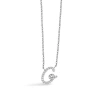 Haus Of Brilliance 10k Gold Diamond Accent  A-z Initial Script Style Pendant Necklace In Silver