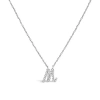 Haus Of Brilliance 10k Gold Diamond Accent  A-z Initial Script Style Pendant Necklace In White
