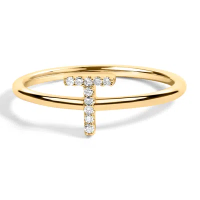 Haus Of Brilliance 10k Gold Diamond Accent Initial "a-z" Ring
