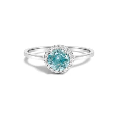 Haus Of Brilliance 10k Gold Gemstone And 1/10 Cttw Diamond Halo Ring In Multi