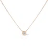 Haus Of Brilliance Sterling Silver Bezel-set Diamond Solitaire Pendant Necklace In Pink/rose Gold Tone/gold Tone