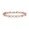 Haus Of Brilliance 10k Rose Gold Plated .925 Sterling Silver 1/2 Cttw Diamond Infinity Link Tennis Bracelet -7" In Multi