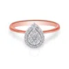Haus Of Brilliance 10k Rose Gold 3/8 Cttw Round-cut Diamond Pear Promise Ring (i-j Color In Pink