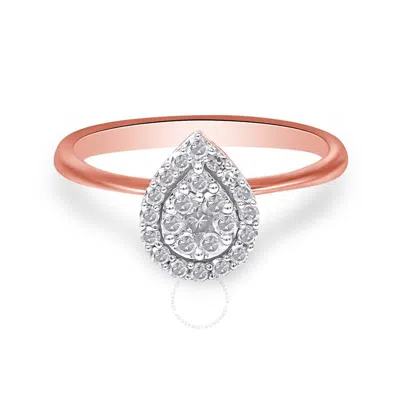 Haus Of Brilliance 10k Rose Gold 3/8 Cttw Round-cut Diamond Pear Promise Ring (i-j Color In Pink
