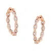 Haus Of Brilliance 10k Rose Gold Diamond Hoop Earring In Multi