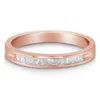 Haus Of Brilliance 10k Rose Gold Over .925 Sterling Silver 1/5 Cttw Diamond Channel-set Stackable Band Ring In Multi