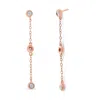 Haus Of Brilliance 10k Rose Gold Plated .925 Sterling Silver 1/15 Cttw Diamond Dangle Earring In Gold