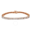 HAUS OF BRILLIANCE HAUS OF BRILLIANCE 10K ROSE GOLD PLATED STERLING SILVER 1.0 CTTW DIAMOND SQUARE FRAME MIRACLE-SET TE