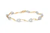 Haus Of Brilliance 10k Two-tone Gold 1/3 Cttw Diamond Pave Set Heart S-link 7.25" Bracelet In Multi