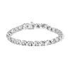 Haus Of Brilliance 10k White Gold 1 1/2 Cttw Diamond Alternating Diamond And X-link 7.5" Tennis Bracelet In White