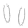 Haus Of Brilliance 10k White Gold 1 Cttw Diamond Inside-out Hoop Earrings In White