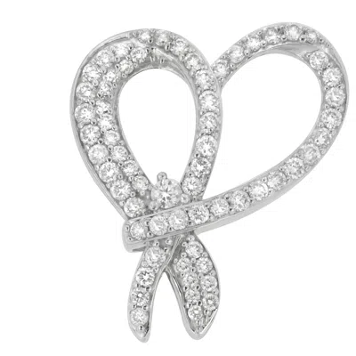 Haus Of Brilliance 10k White Gold 1 Cttw Round Cut Diamond Heart And Bow Pendant Necklace